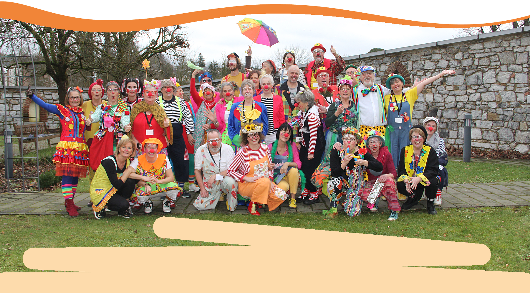 Gruppenfoto der Cliniclowns